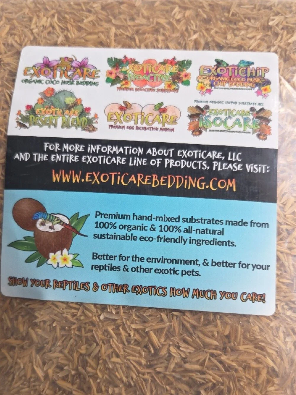 Rice Hull Bedding for Reptiles